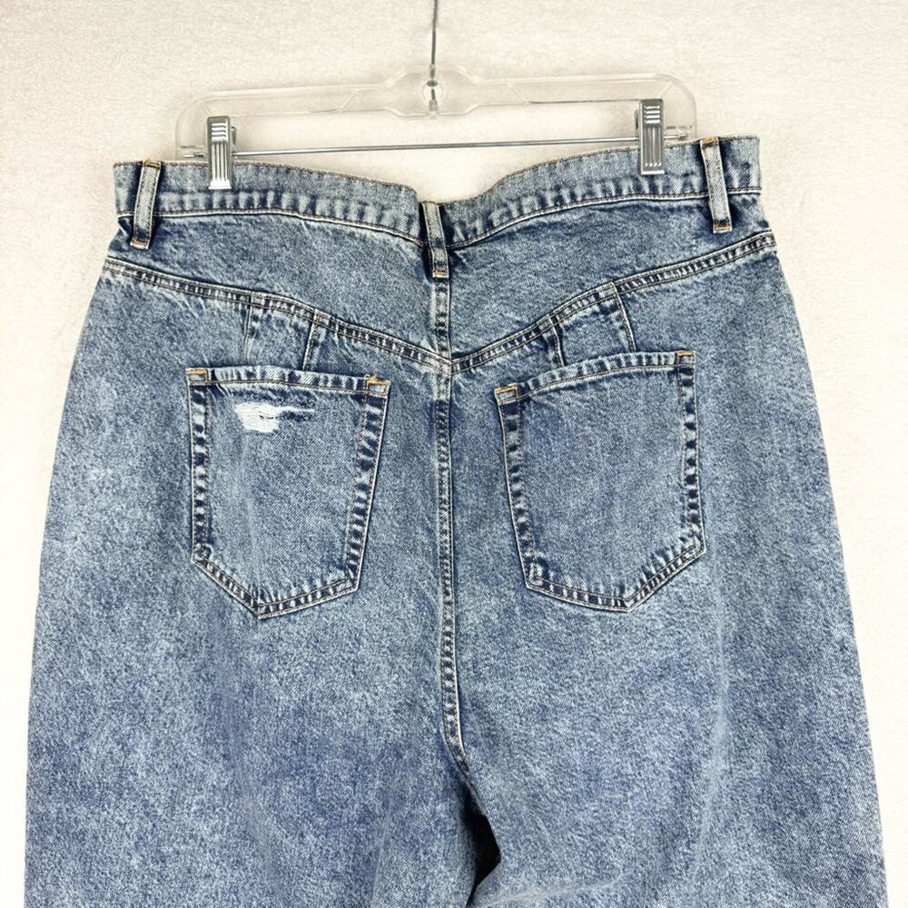NWT FP We The Free Georgine CRVY Distressed Mom Jean in West End Blue Plus Sz 35 - Picture 13 of 15